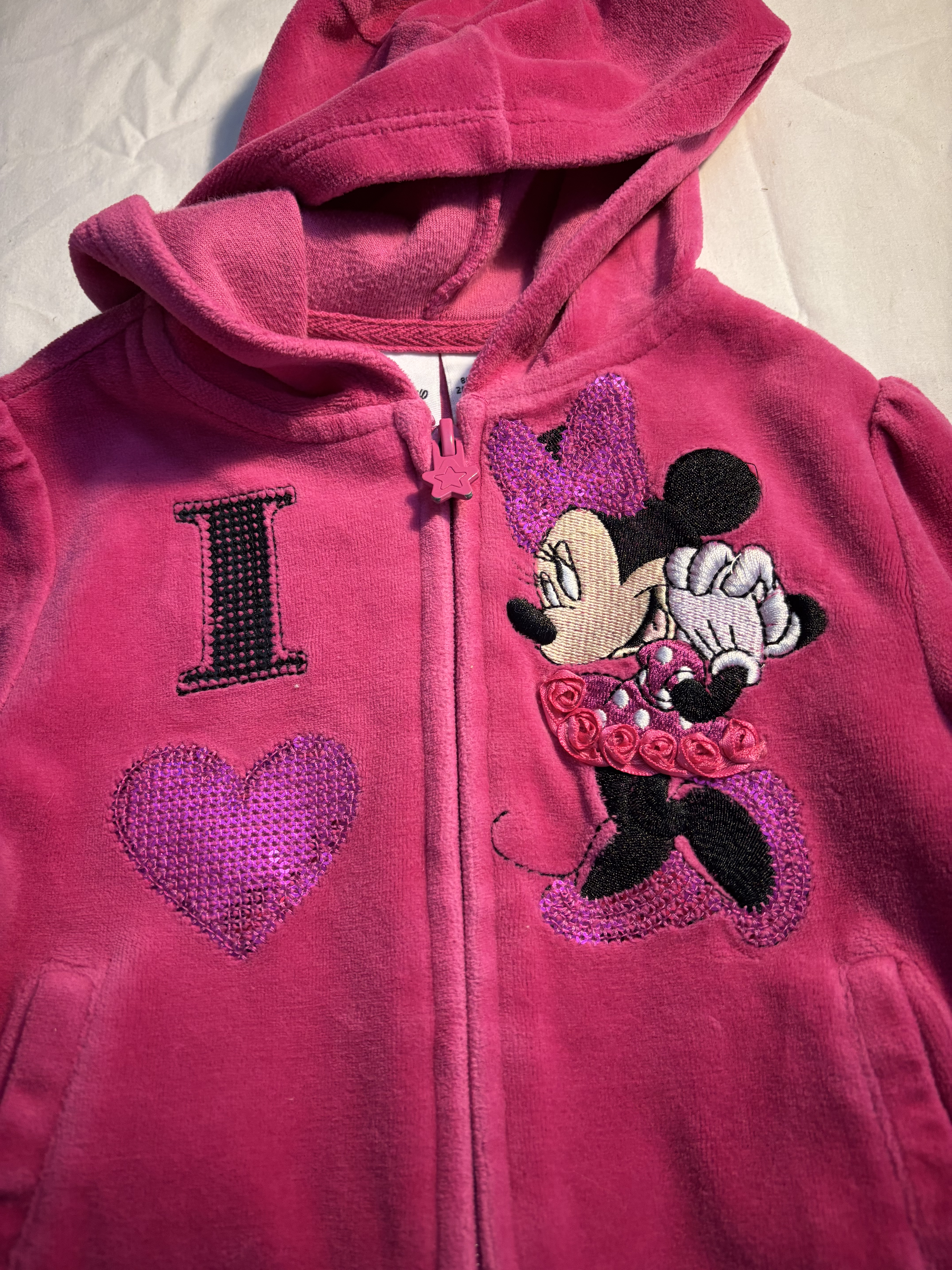 Disney Minnie Mouse Pink Toddler Hoodie sz 2T product image view 2